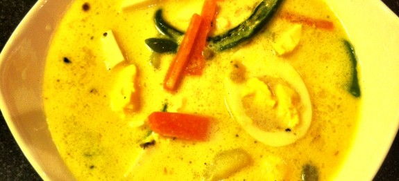 Easy egg curry in coconut milk