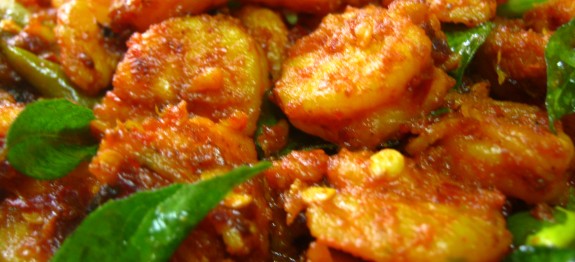 Kerala style Prawn fry