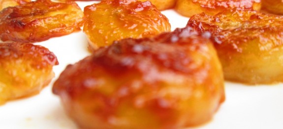 Pan fried honey bananas recipe