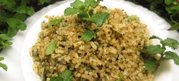 Mint rice recipe | Healthy vegetarian recipe