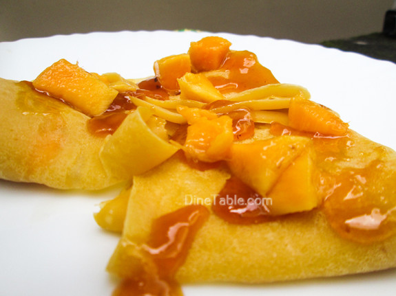 Mango Crepes Recipe - Ramadan Recipe - Simple Recipe - Mango Recipe