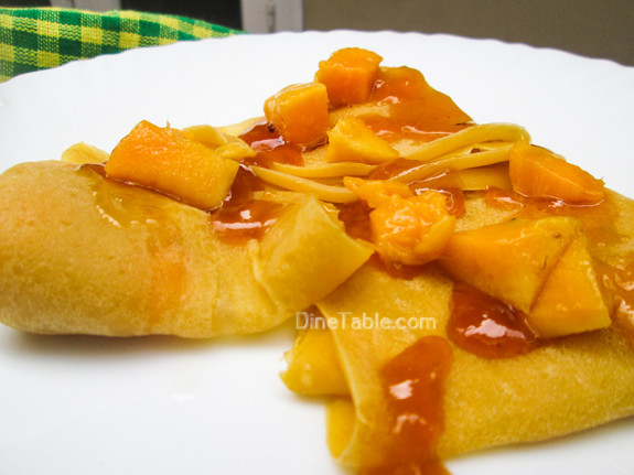 Mango Crepes Recipe - Ramadan Recipe - Simple Recipe - Snack Recipe