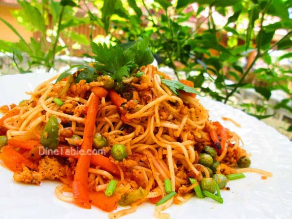 Spaghetti with Chicken and Vegetables / Yummy Recipe