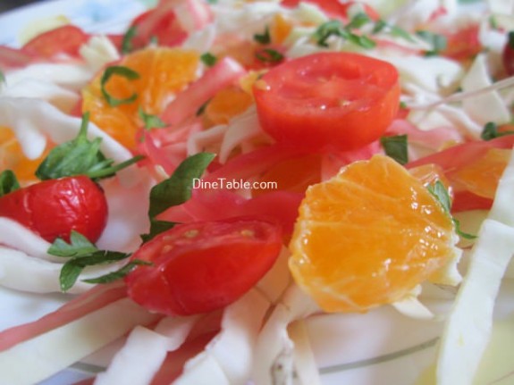 Cabbage And Orange Salad Recipe / Healthy Salad
