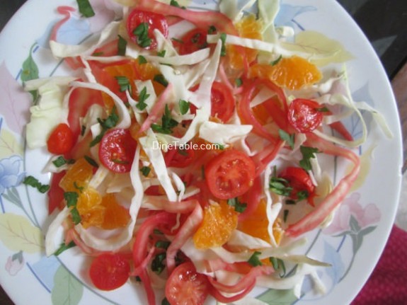 Cabbage And Orange Salad Recipe / Easy Salad