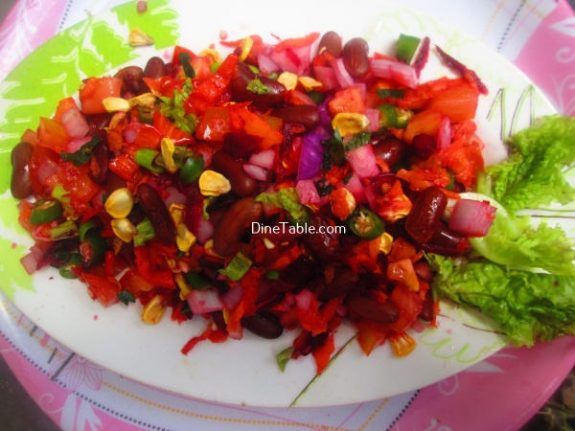 Rajma Carrot Beetroot Tomato Onion Corn Salad Recipe / Delicious Salad