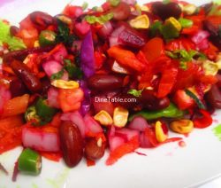 Rajma Carrot Beetroot Tomato Onion Corn Salad Recipe / Yummy Salad