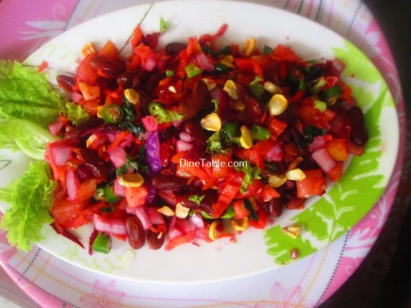 Rajma Carrot Beetroot Tomato Onion Corn Salad Recipe / Homemade Salad