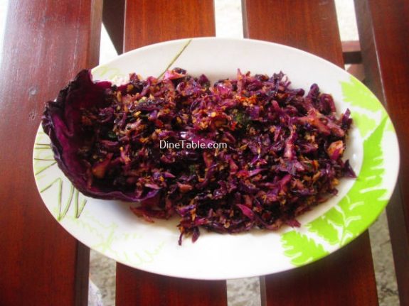 Purple Cabbage Thoran Recipe / Delicious Thoran 