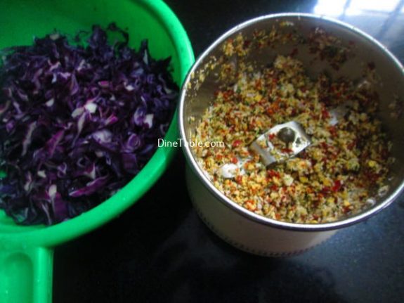 Purple Cabbage Thoran Recipe / Vegetarian Thoran 