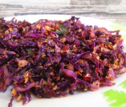 Purple Cabbage Thoran Recipe / Yummy Thoran