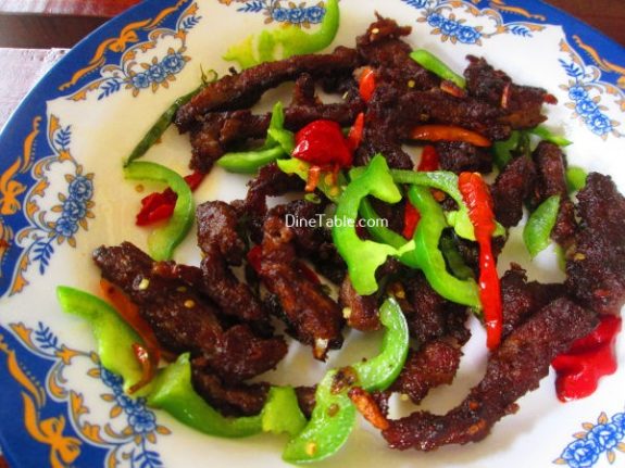 Chinese Dry Beef Chilly Recipe / Crunchy Dish