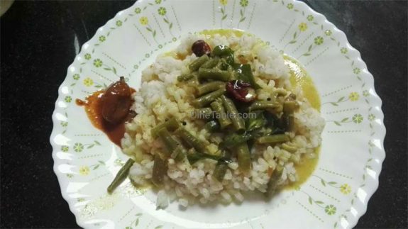 All Rounder Beans Curry - Beans Paallu Curry - Kerala Side Dish