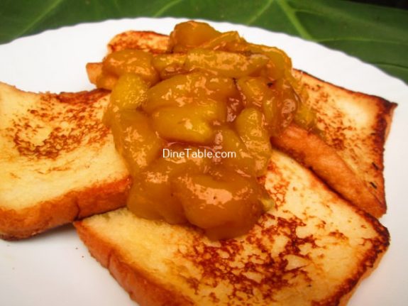 French Toast With Mango Sauce Recipe / Quick Snack