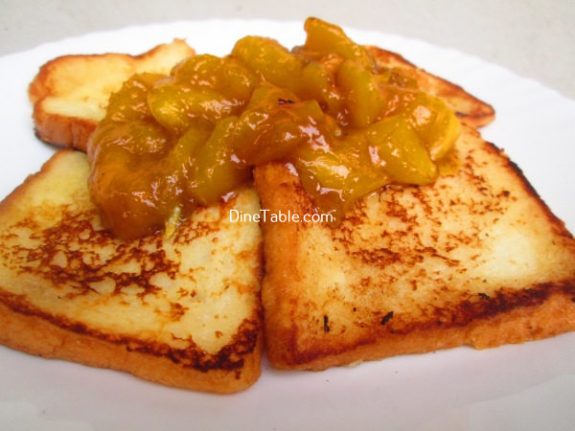 French Toast With Mango Sauce Recipe / Tasty Snack