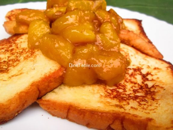 French Toast With Mango Sauce Recipe / Easy Snack