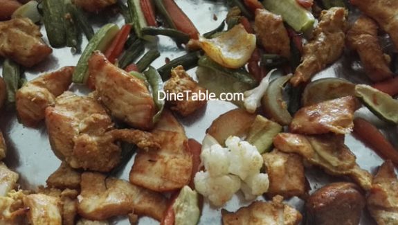 Boneless chicken tikka recipe – Quick Chicken tikka with Veggies in Cooking Range Oven