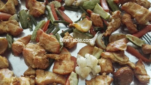 Boneless chicken tikka recipe – Chicken tikka with Veggies in Cooking Range Oven