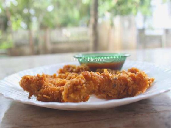 Cornflakes Coated Chicken Fingers Recipe - Nutritious Snack