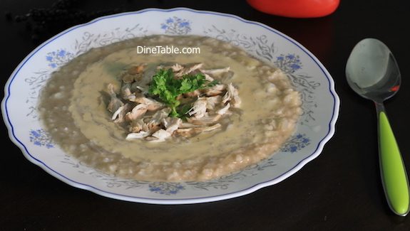 Rice chicken soup with Tahini Recipe - Healhty Soup Recipe - congee or Jook