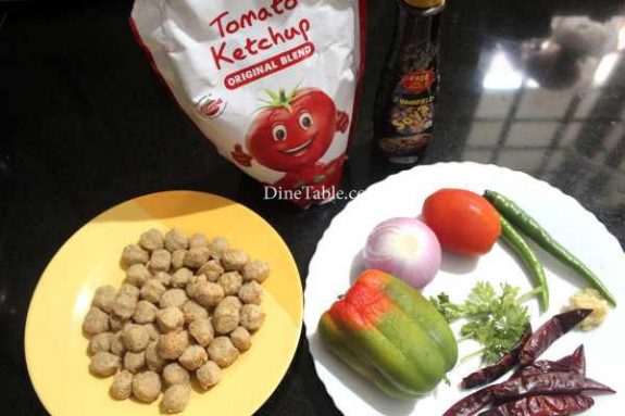 Chilly Soya Chunks Recipe - Simple Dish