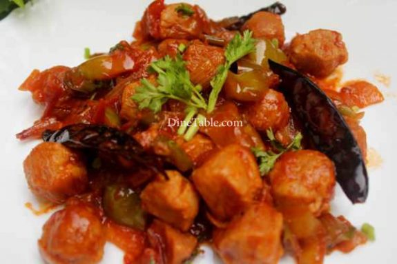 Chilly Soya Chunks Recipe - Indian Dish