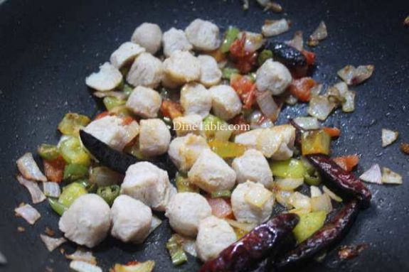 Chilly Soya Chunks Recipe - Vegetarian Dish