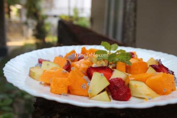 Papaya Apple Strawberry Salad Recipe - Simple Dish