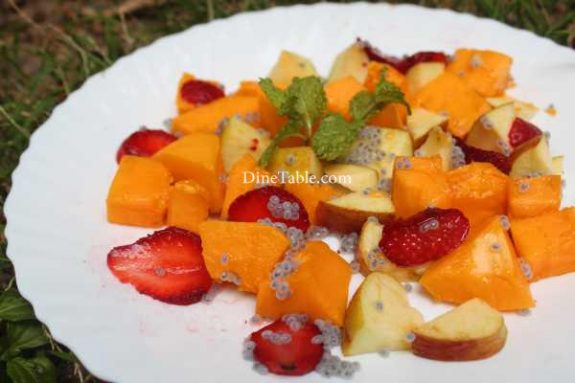 Papaya Apple Strawberry Salad Recipe - Tasty Dish