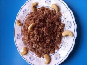 Sweet Rice Flakes with coconut