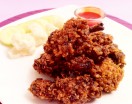 Crispy fried chicken with corn flakes