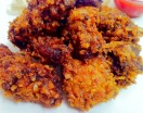 Crispy fried chicken with corn flakes