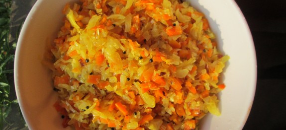 Carrot Cabbage Mezhukkupuratti