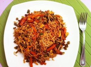 Vegetable Egg Noodles Stir Fry