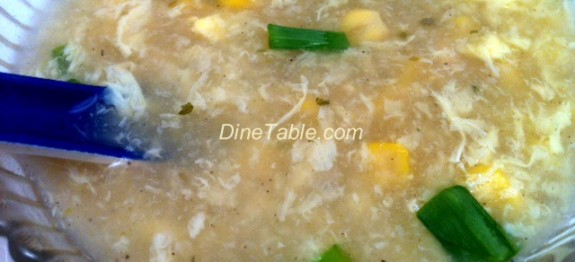 Sweet corn Chicken soup