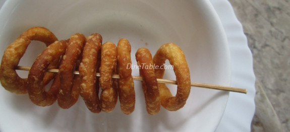 Fried Rice Flour Rings - Homemade Snack Recipe