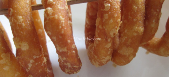 Fried Rice Flour Rings - Homemade Snack Recipe