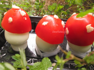 Mushroom Shaped Deviled Eggs