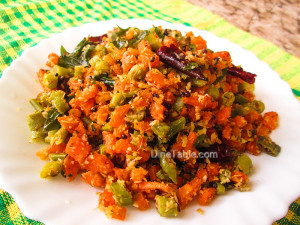 Carrot Beans Thoran Recipe / Easy Dish