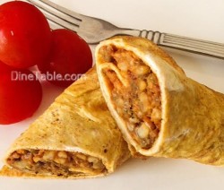 Omelette wrap with Moong dal stir fry Recipe - Easy Recipe - Diet Recipe