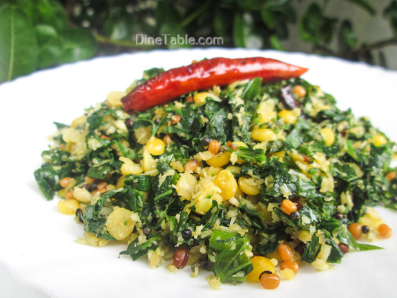 Cheera Parippu Thoran Recipe - ചീര പരിപ്പ് തോരൻ - Spinach Dal Stir Fry Recipe - Stir Fry Recipe