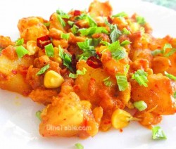 Potato and Corn Peralan / Vegetarian Recipe