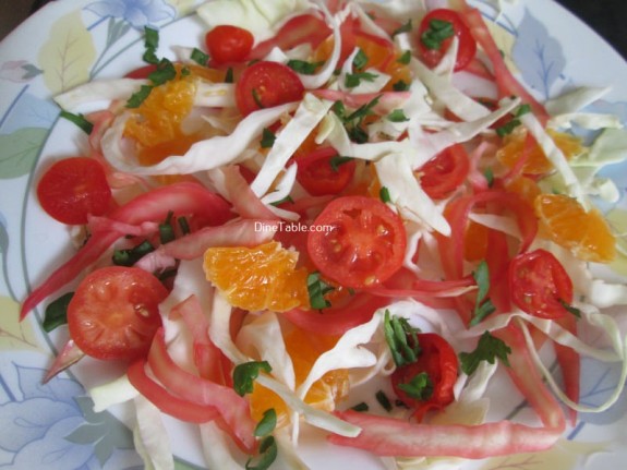 Cabbage And Orange Salad Recipe /  Nutritious Salad