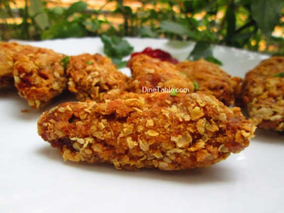 Oats Coated Crispy Fried Chicken Wings Recipe / Simple Dish