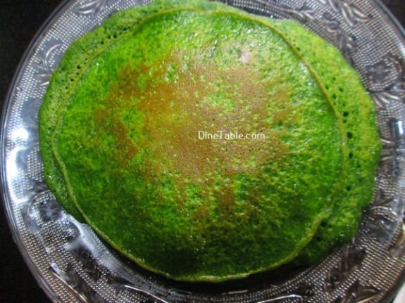 Cilantro And Spinach Pancakes Recipe / Green Pancake