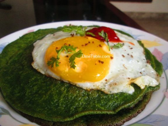 Cilantro And Spinach Pancakes Recipe / Easy Pancake