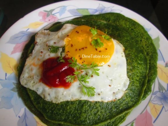 Cilantro And Spinach Pancakes Recipe / Simple Pancake