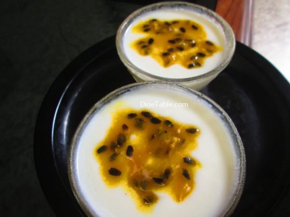 Milk Pudding With Passion Fruit Topping Recipe / Homemade Pudding