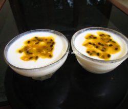 Milk Pudding With Passion Fruit Topping Recipe / Simple Pudding