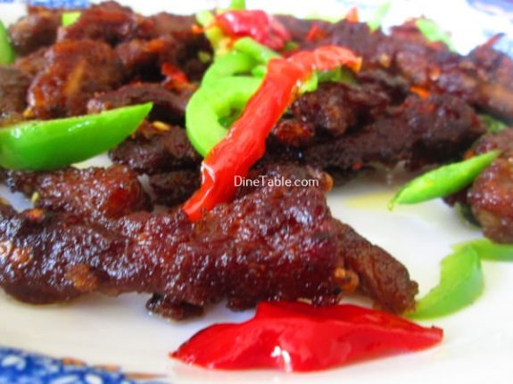 Chinese Dry Beef Chilly Recipe / Quick Dish